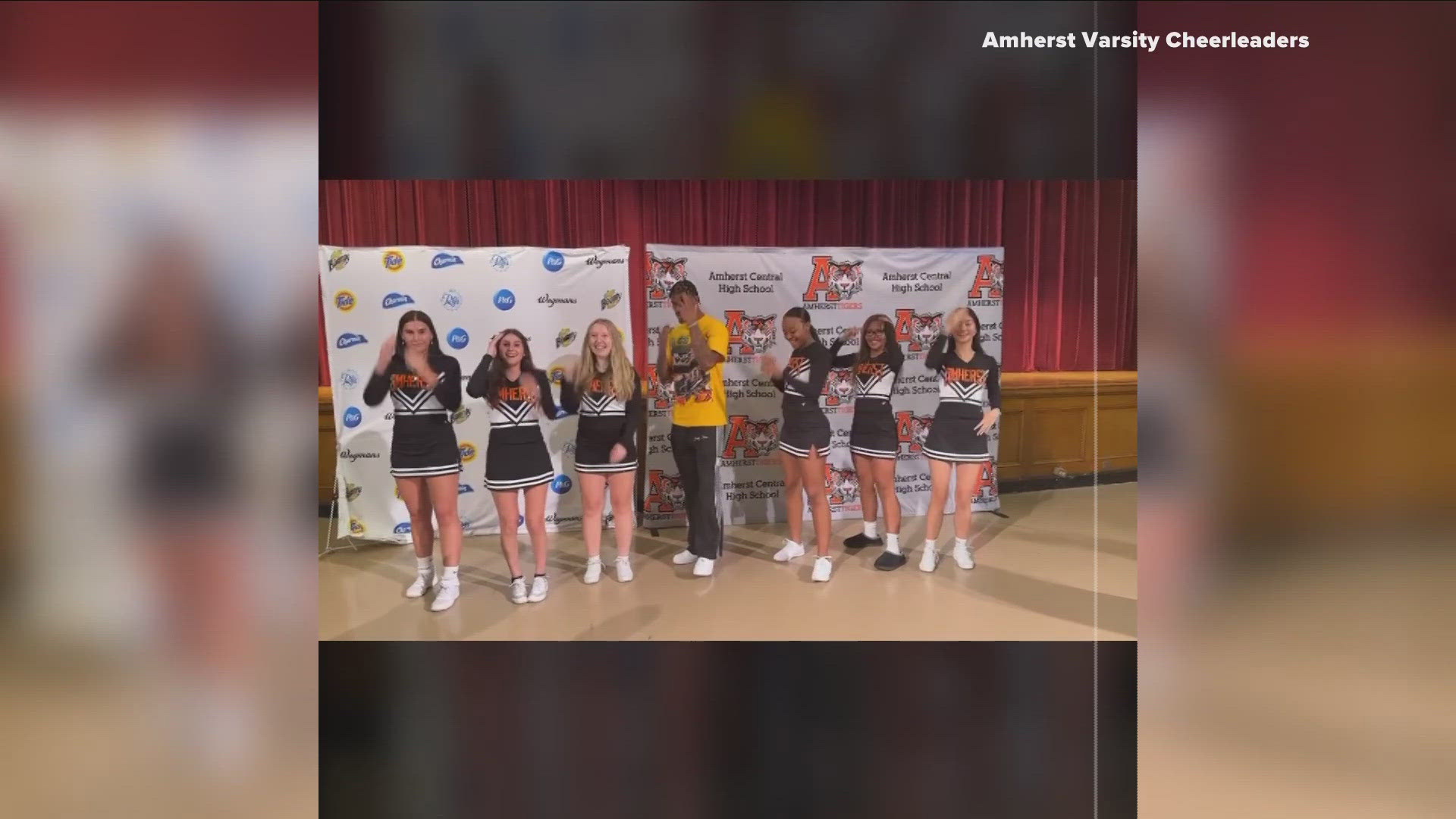 The popular Bills rookie has fun both on and off the field, making an appearance in a local high school cheer teams TikTok.