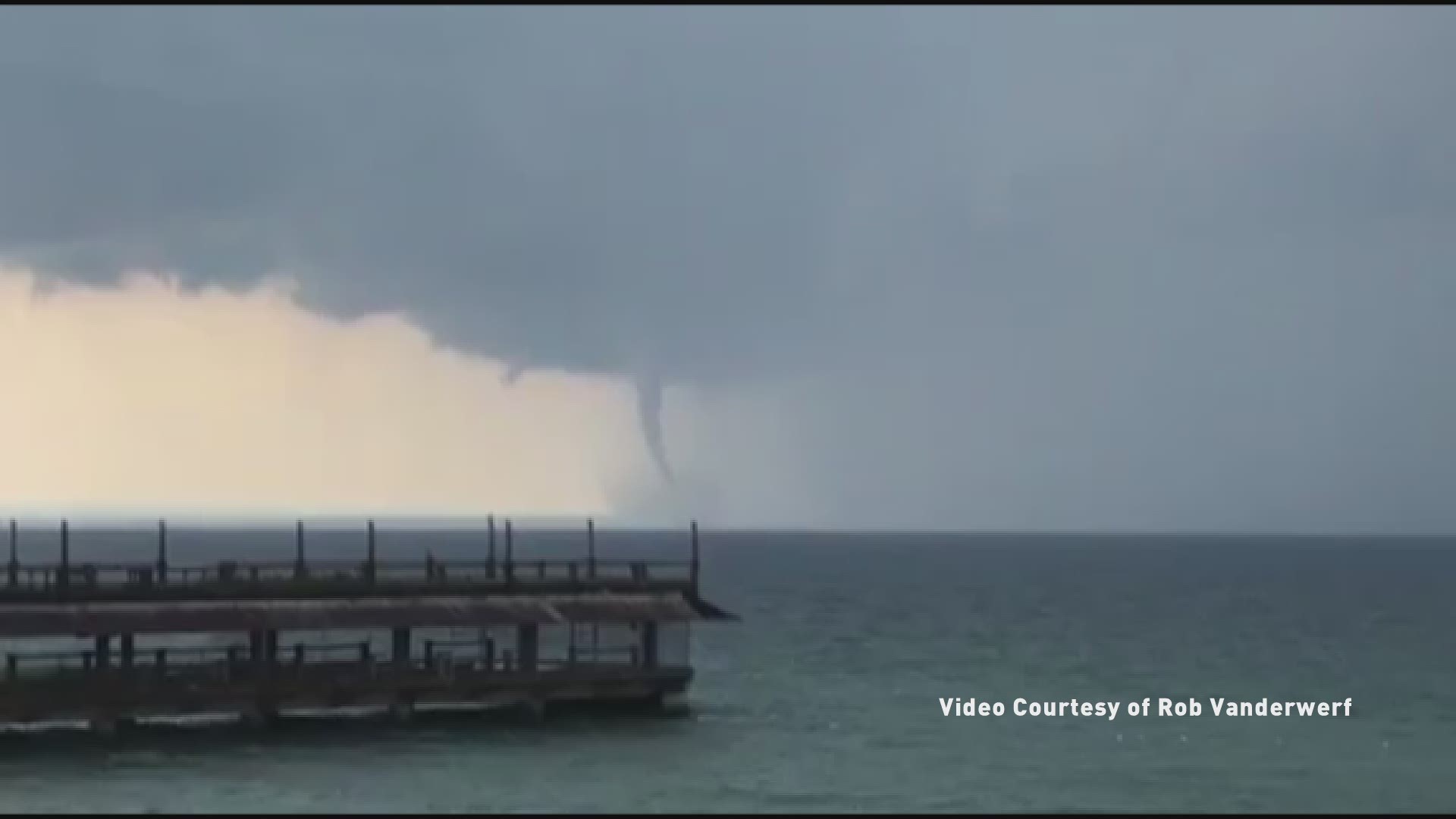 Video of water spout over Lake Erie taken from Crystal Beach  (Video Courtesy: Rob Vanderwerf