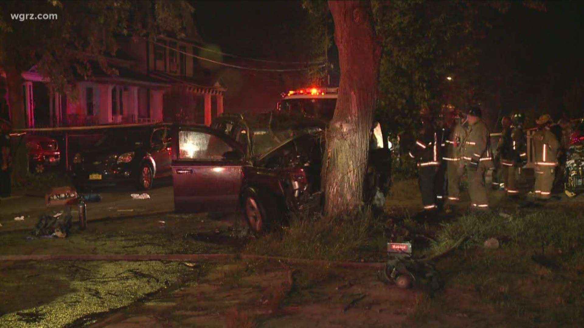 One man is in critical condition tonight after an overnight crash on buffalo's east side.