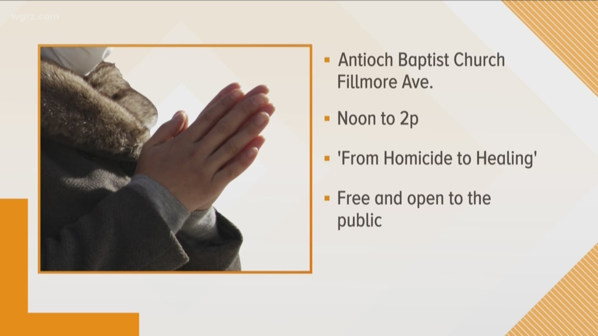 The event will be at the Antioch Baptist Church on Fillmore Avenue, and it starts at noon.