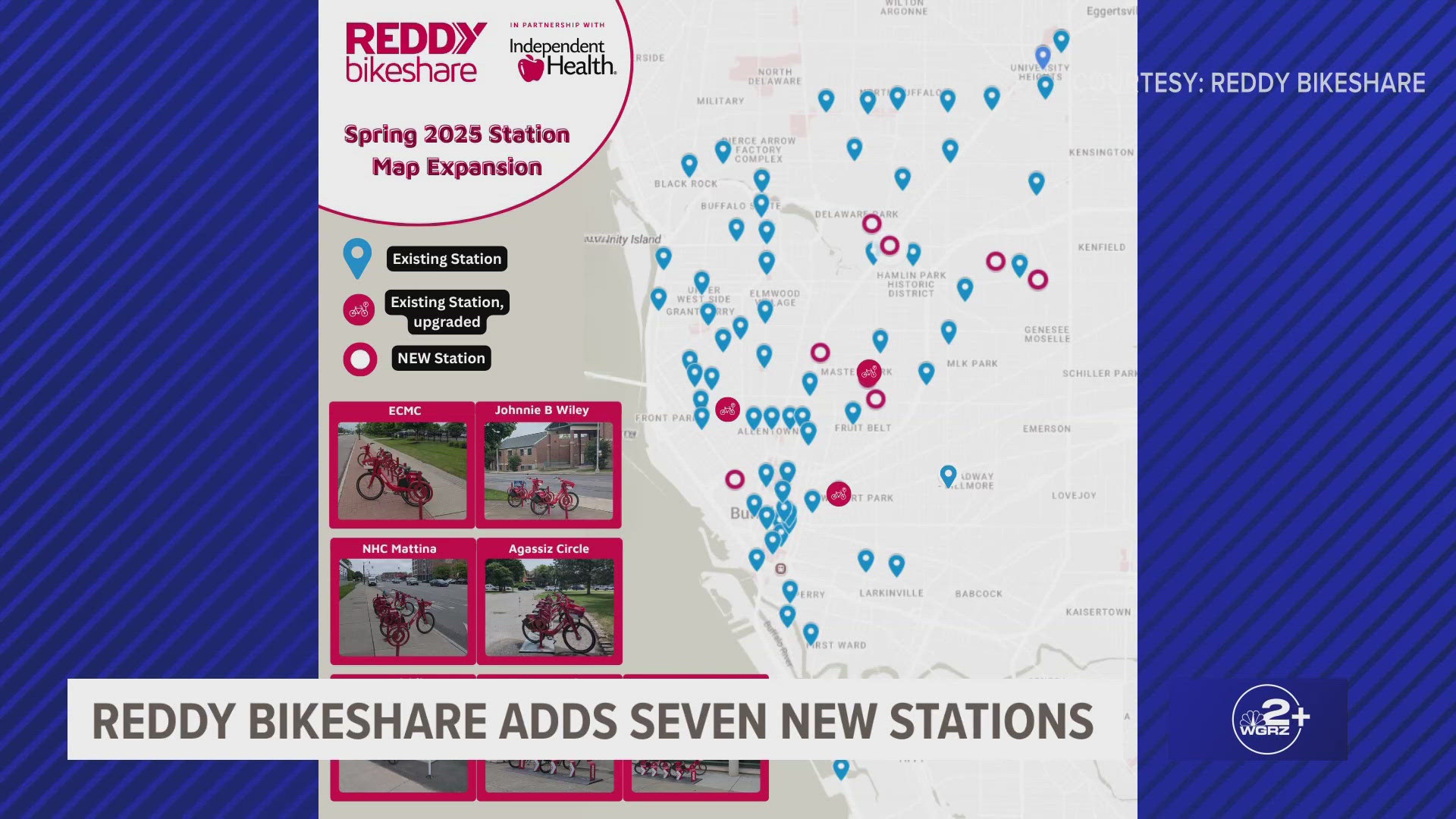 Reddy Bikeshare and Independent Health are celebrating seven new bikeshare stations on Buffalo's East Side 