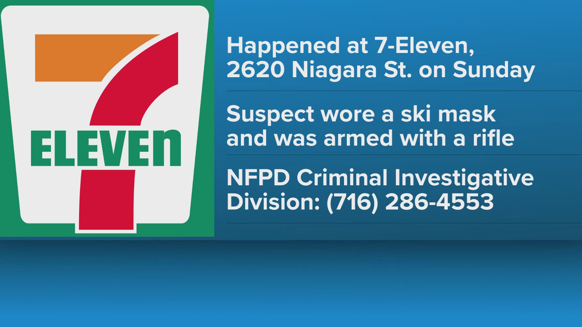 Niagara Falls police asking for information after armed robbery at 7 ...