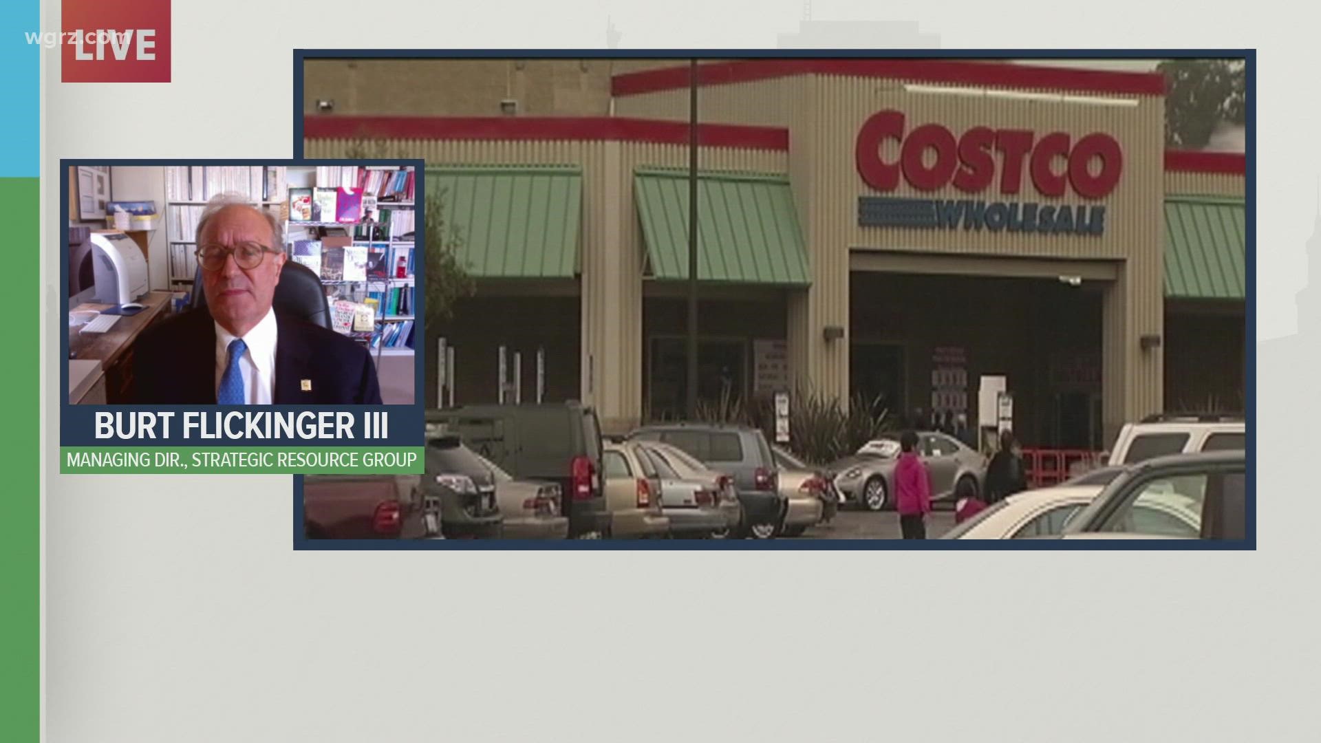 Burt Flickinger III says he is hearing that Costco will open up a Western New York location during the next year.