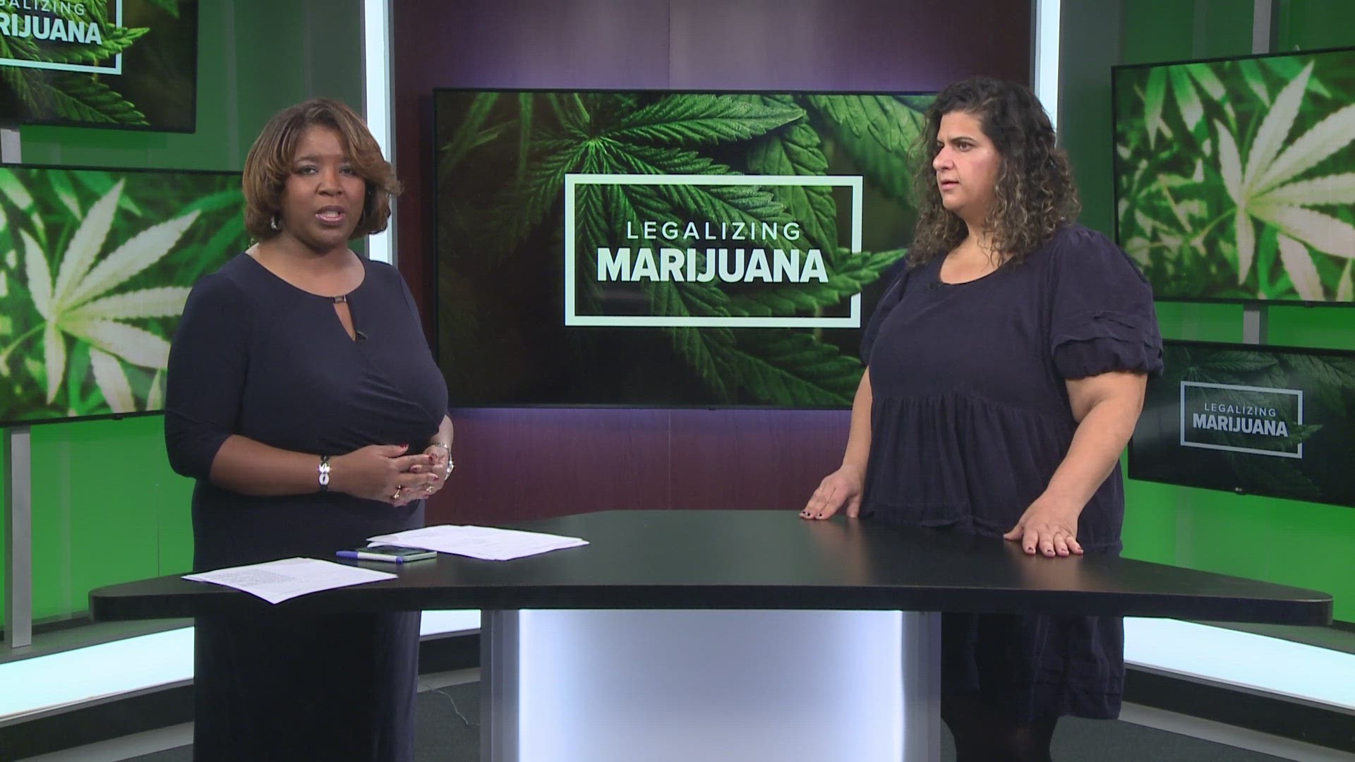 in the studio is Aleece Burgio. She is a Cannabis attorney and works with many current license holders.