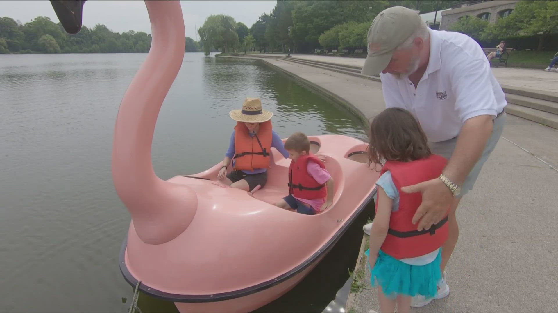 The Buffalo Olmsted Parks Conservancy is asking the community to help them name the FLOmingo boats in Hoyt Lake.