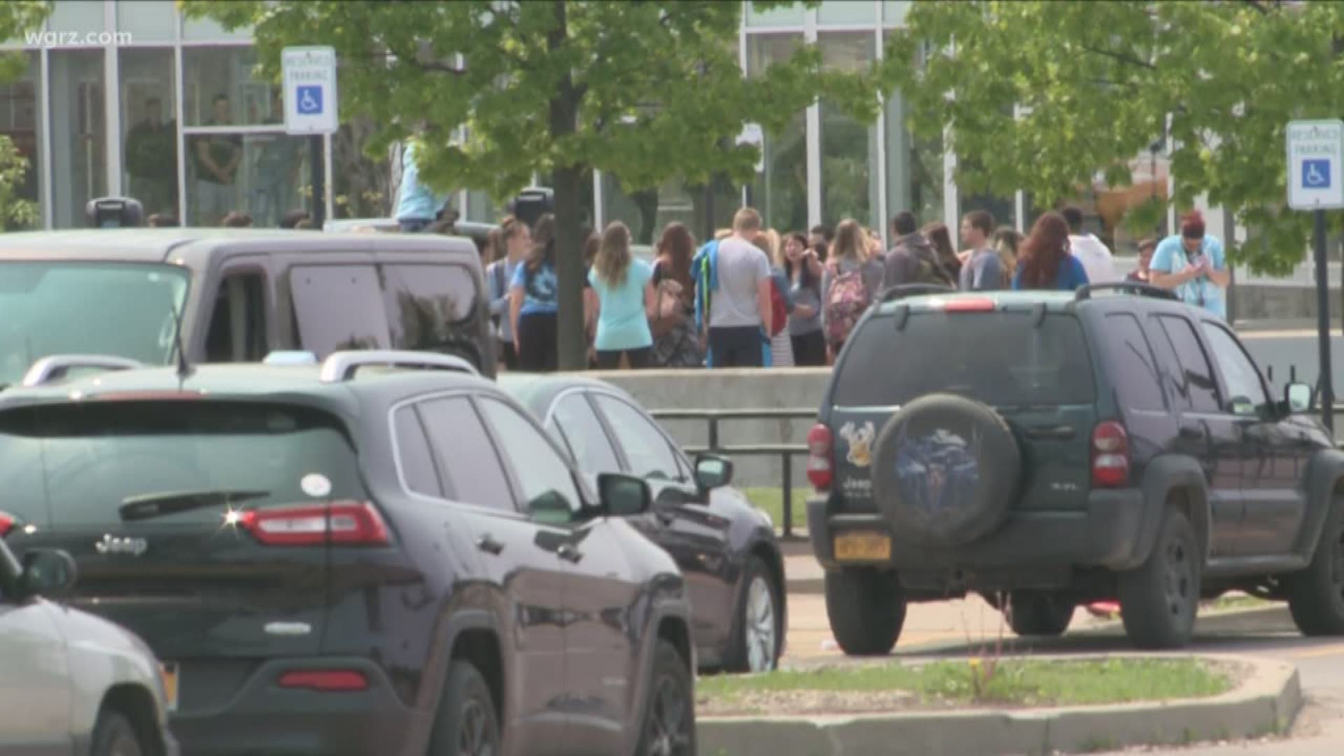 A rape case involving 2 High School students inspired a massive walk-out today at Niagara Wheatfield High school.