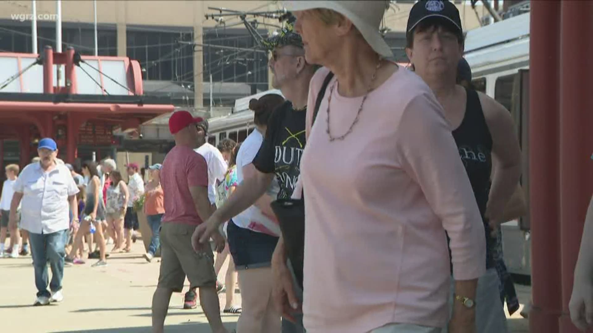 Long lines, confusion, and the heat made for a difficult  day to see the Tall ships today.