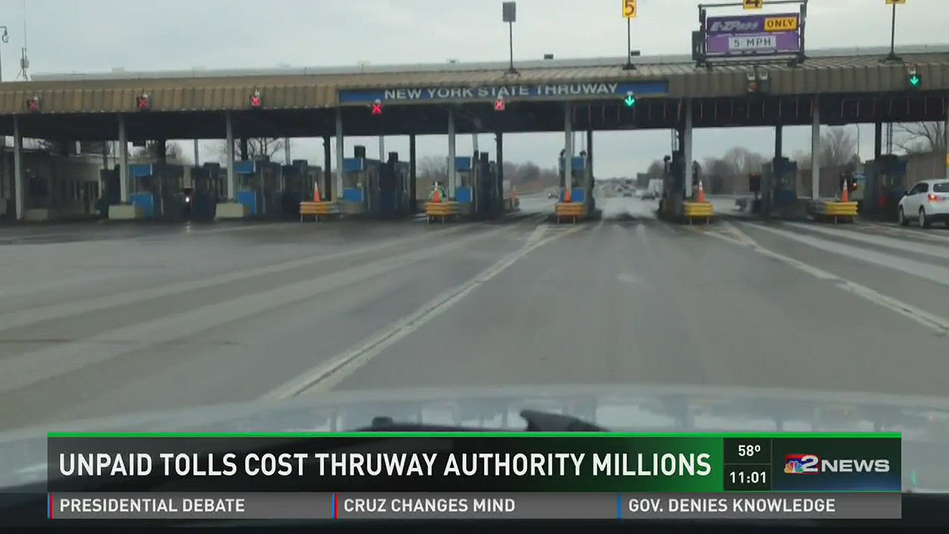 Unpaid Tolls Cost Thruway Authority Millions