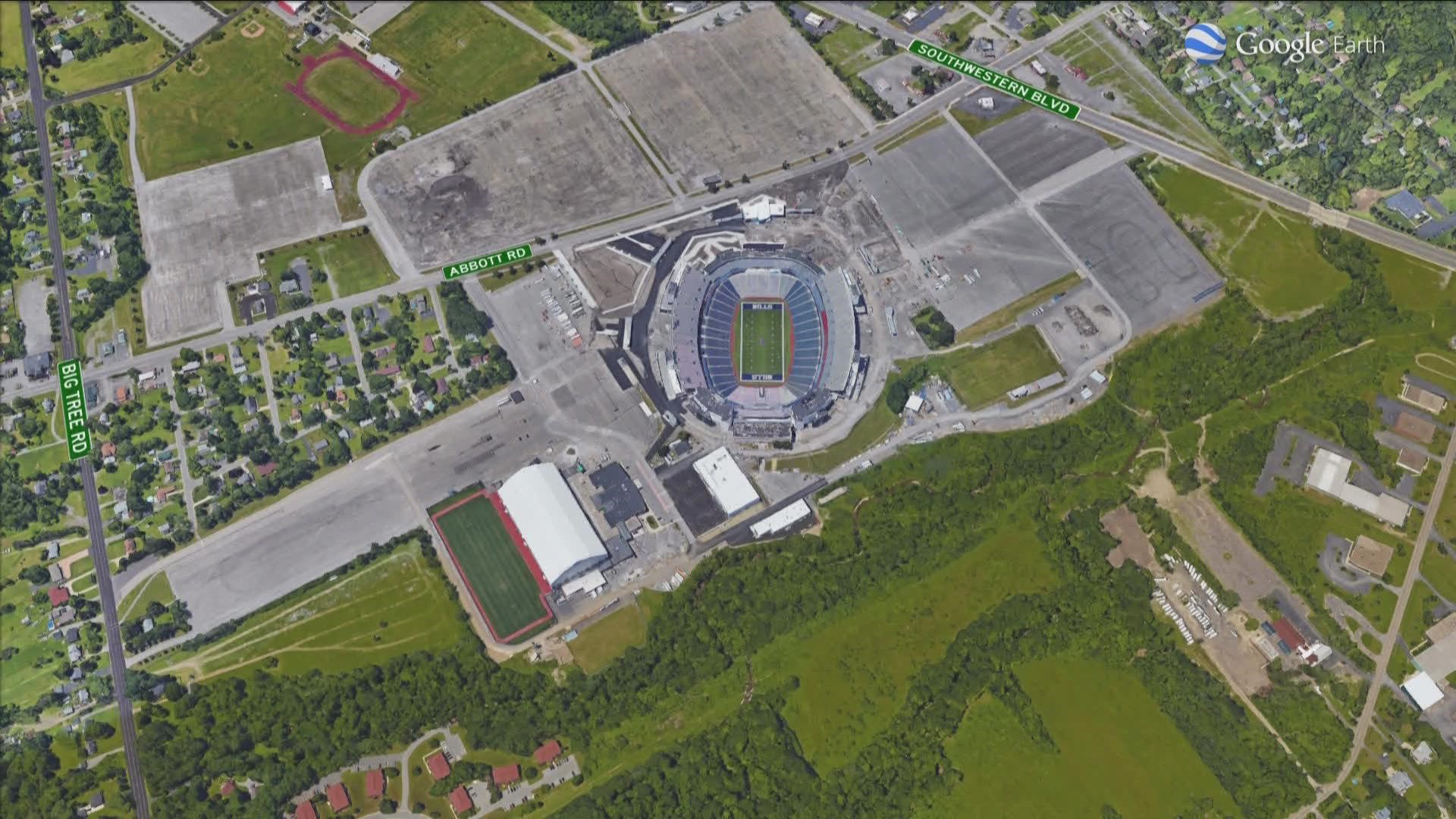 aerial view of highmark stadium