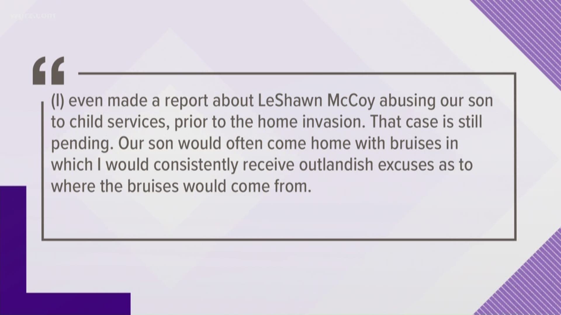 Woman Accuses McCoy Of Abusing Their Son