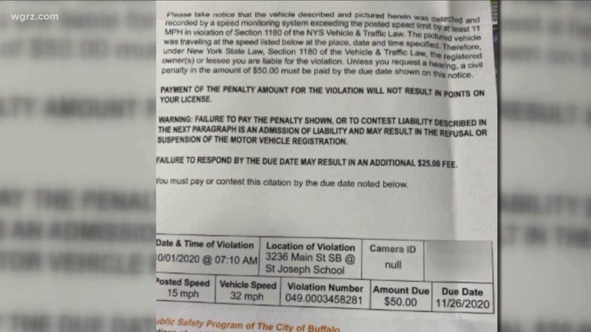 Citation Company S Typographical Error On A Form Used To Contest Buffalo School Zone Citations Leads Some To Sex Fantasy Line Wgrz Com