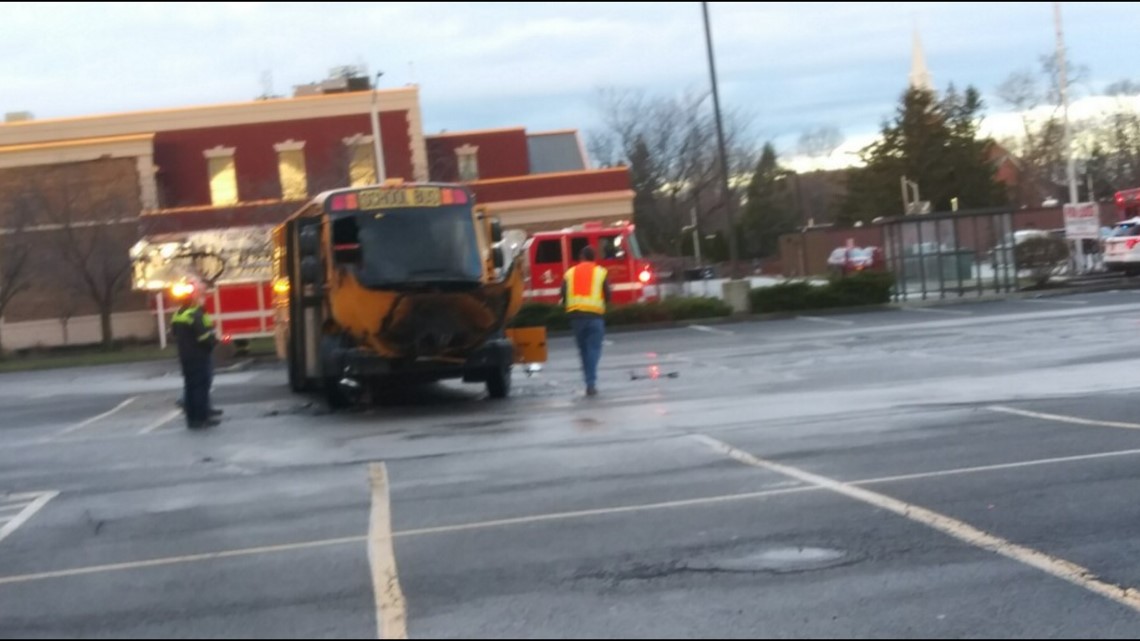Dunkirk bus driver gets students out safely after bus catches fire