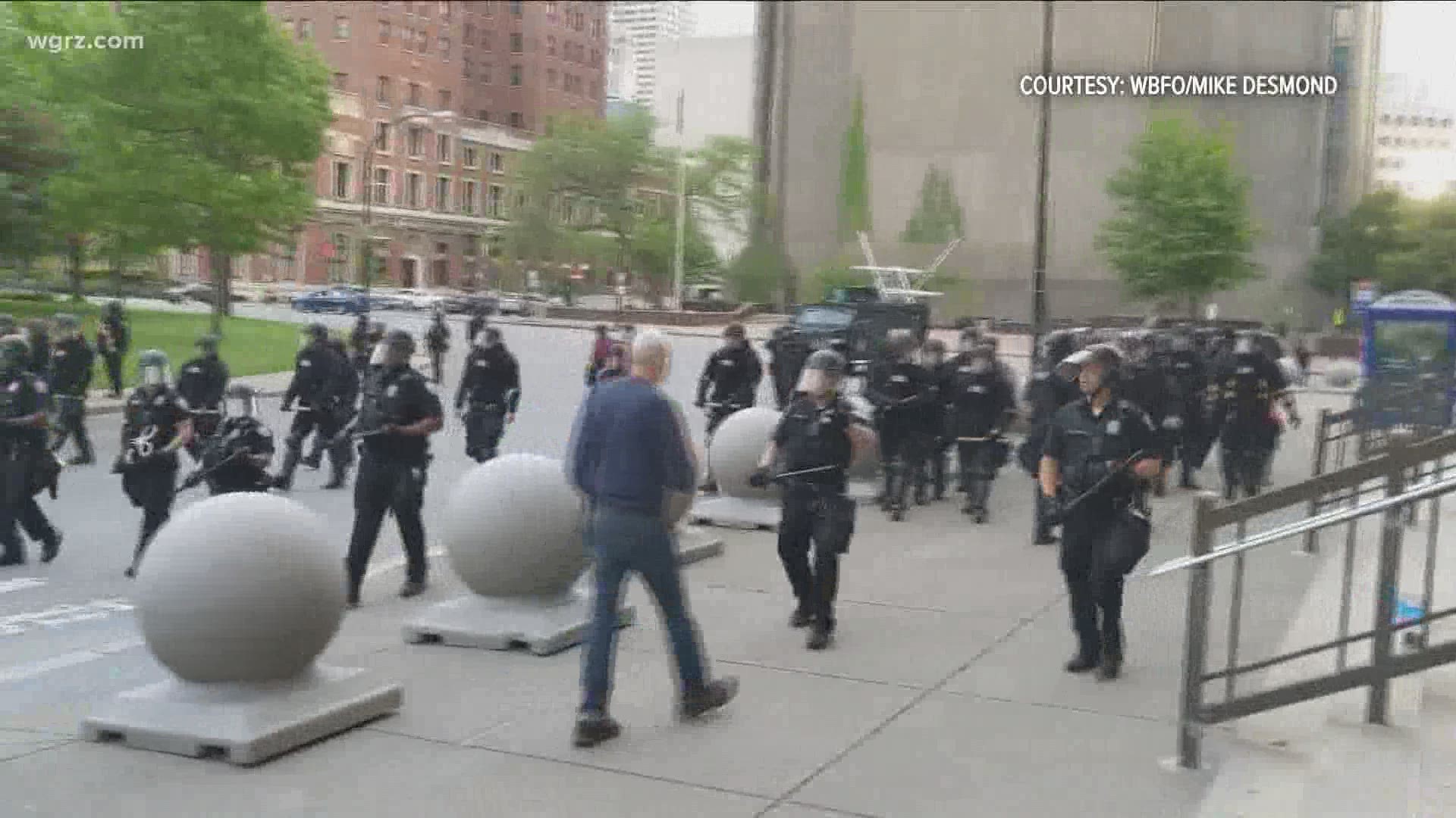 Local defense attorney John Elmore gave his reaction to charges being dropped against two Buffalo Police officers during a Niagara Square protest in June.