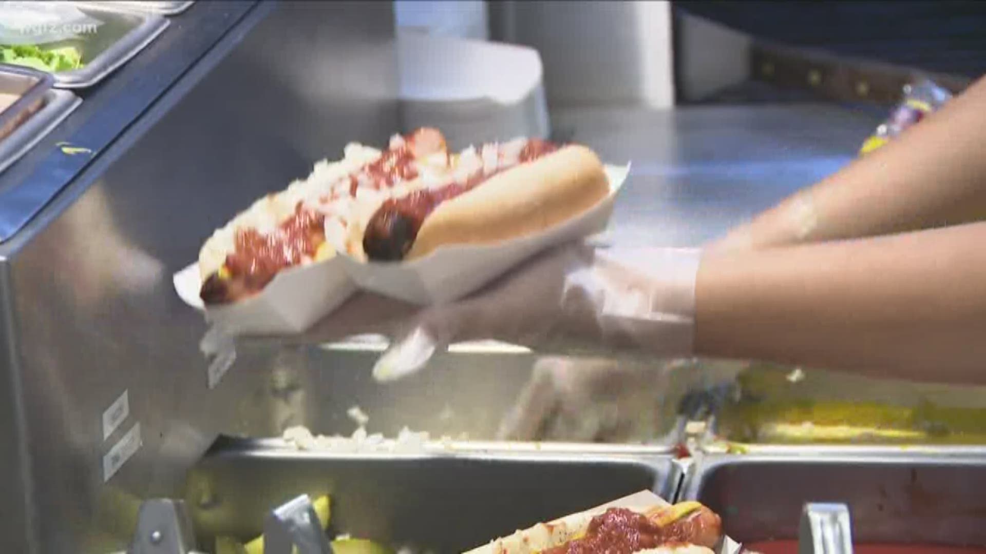 you can buy a regular hot dog from Ted's for just 93-cents.