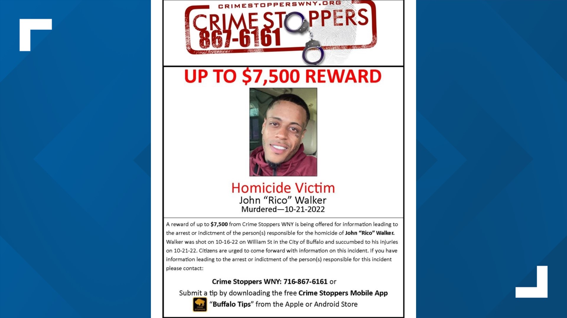 Crime Stoppers offering $7,500 reward for information on homicide case ...