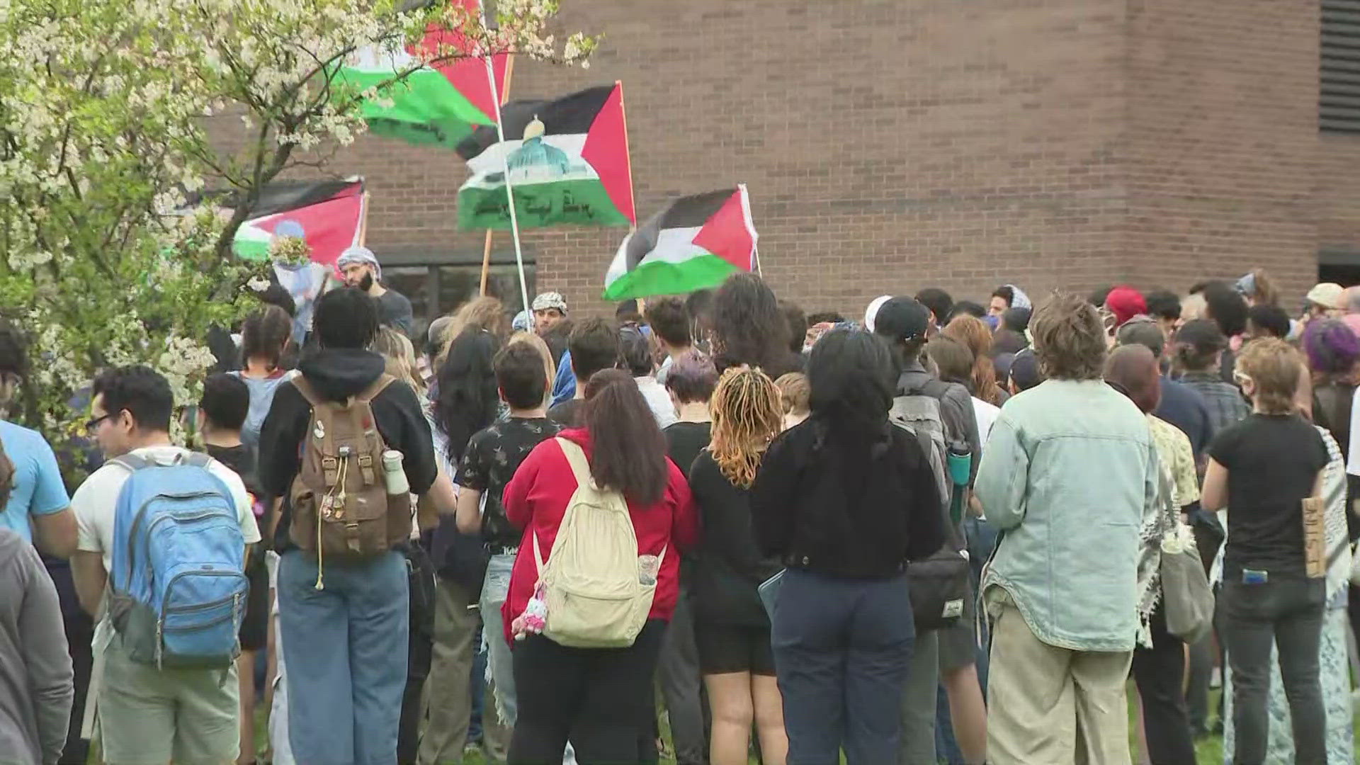 Just days after chaos broke out on the UB campus during a pro-Palestinian protest another rally has erupted on the campus once again.