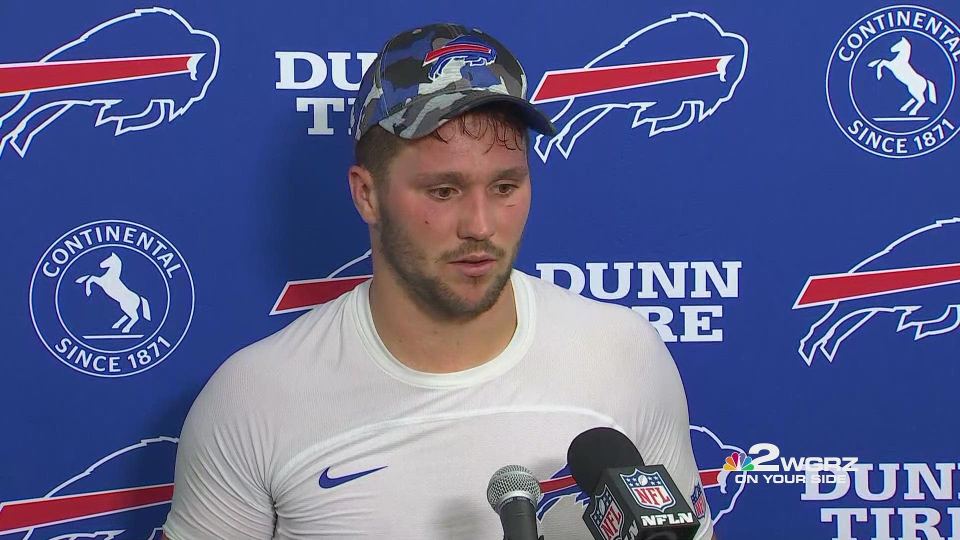 Josh Allen insists 'I'm fine' after postgame X-ray on his right hand