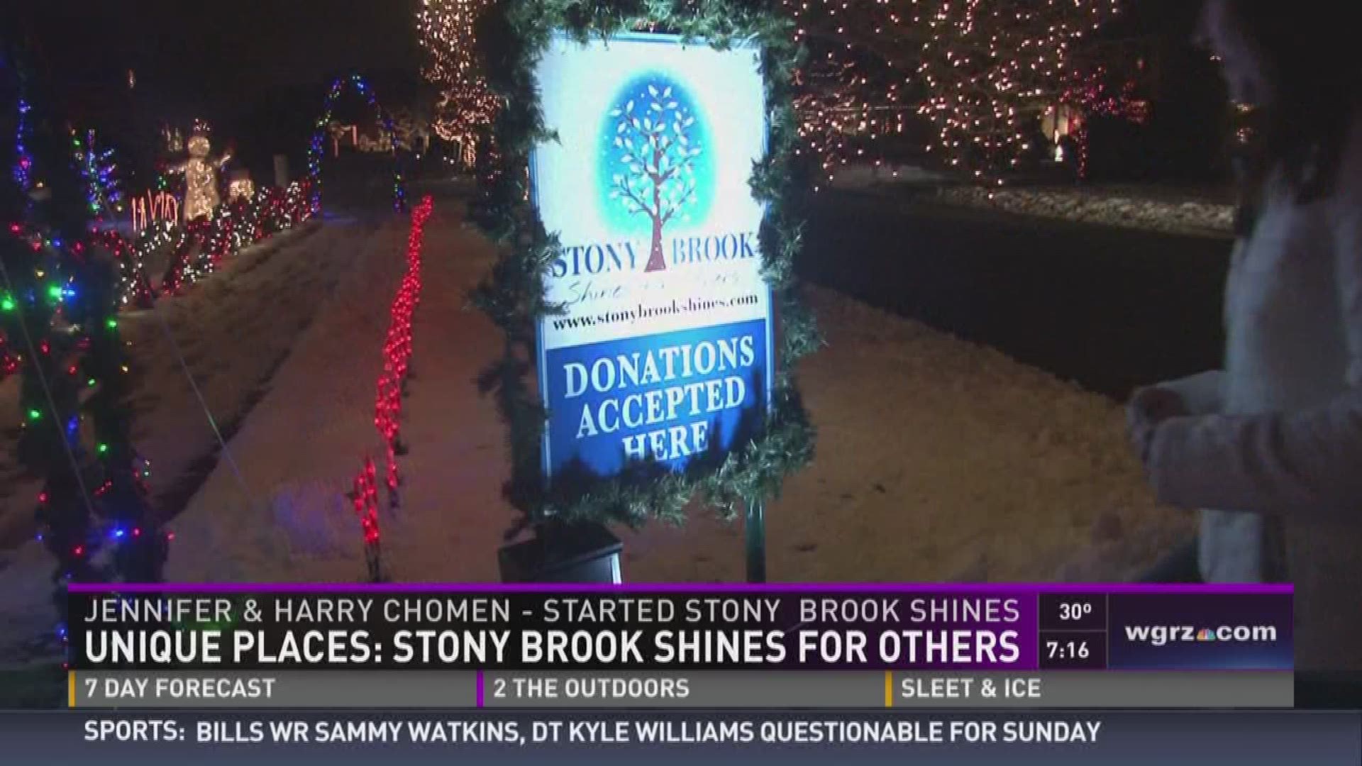 Daybreak's Melissa Holmes tells us how the Stony Brook neighborhood raises money for charity every year with its Christmas lights display in this week's Unique Places.