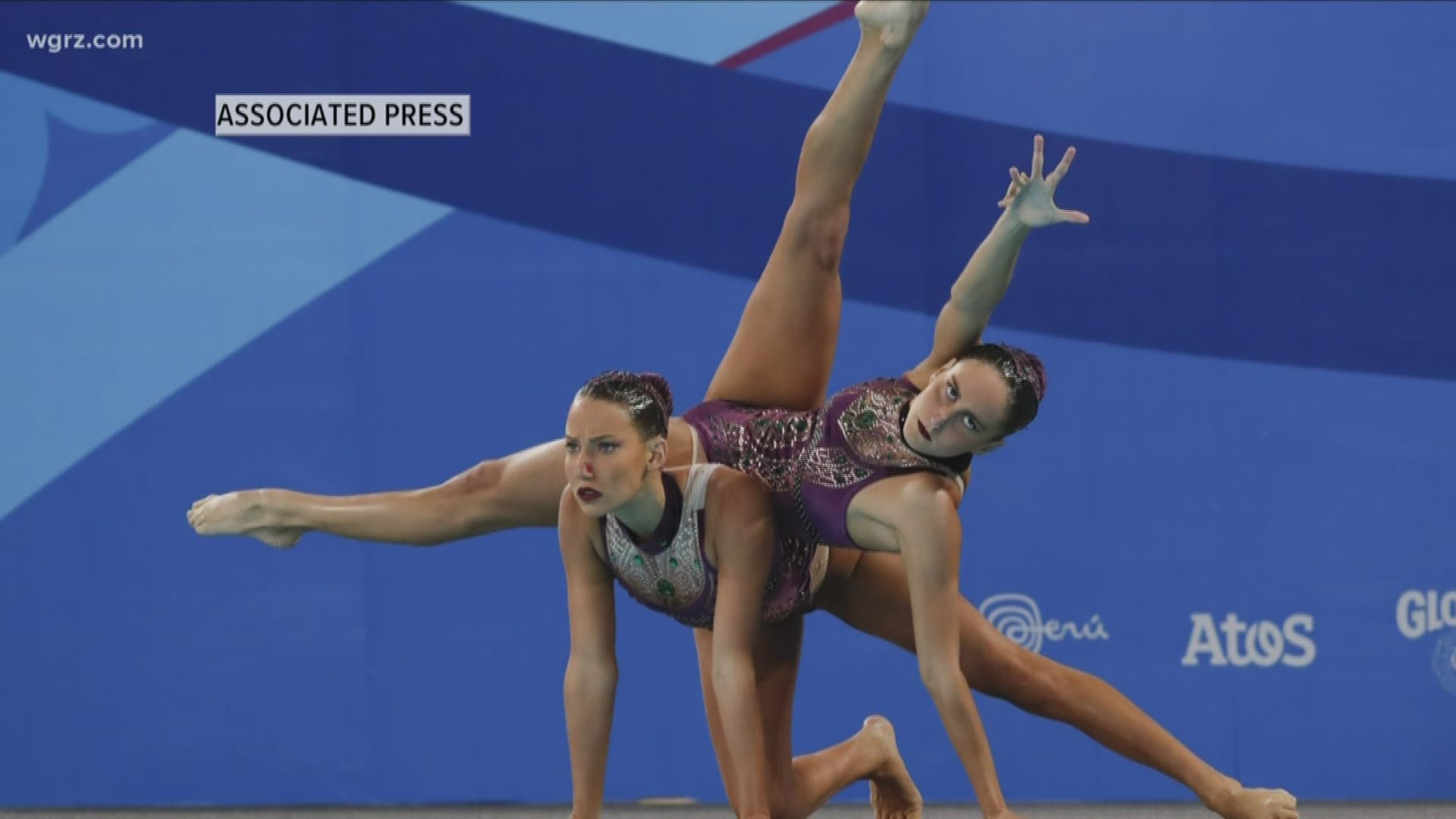 The synchronized swimmer won bronze in both the duet and group competitions.