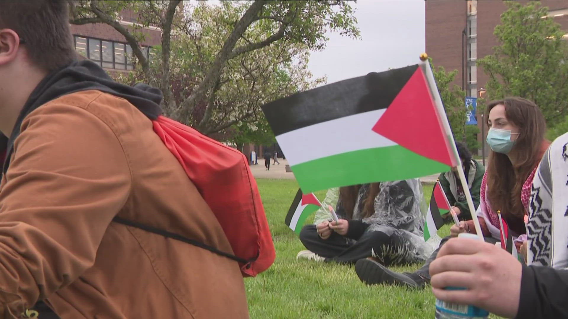 Students gather for 3rd time at UB in protests over war in Gaza