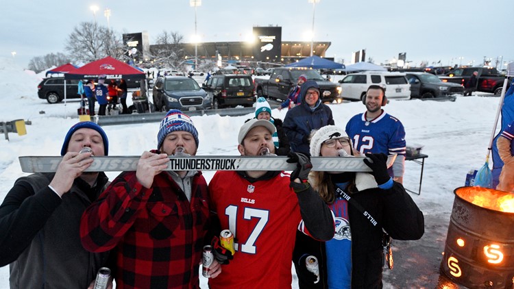 Bills fan mercilessly takes out a table at wild card tailgate