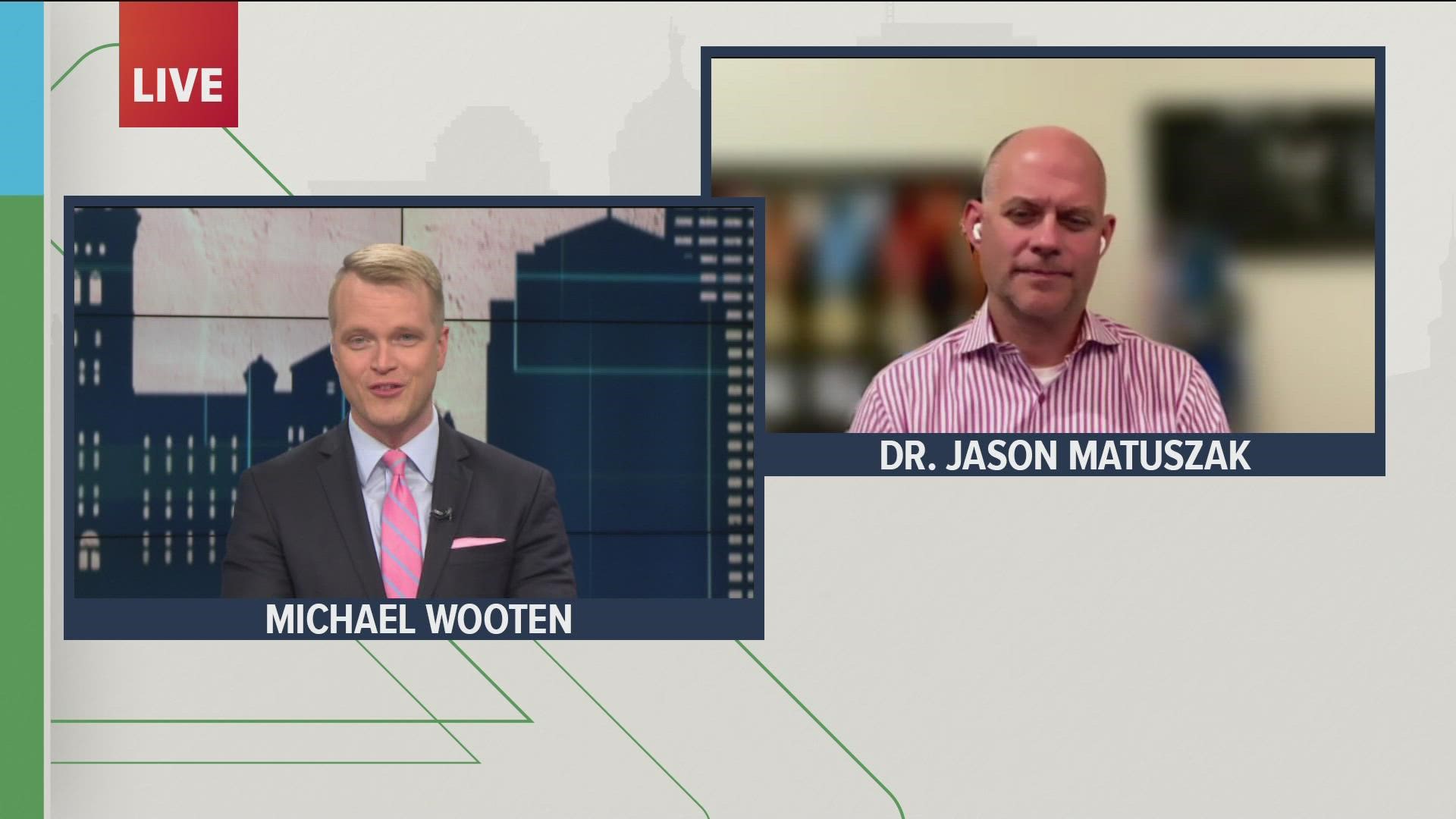 Dr. Jason Matuszak, a sports medicine physician with Excelsior Orthopedics, discussed the injury that ended Von Miller's season for the Buffalo Bills.