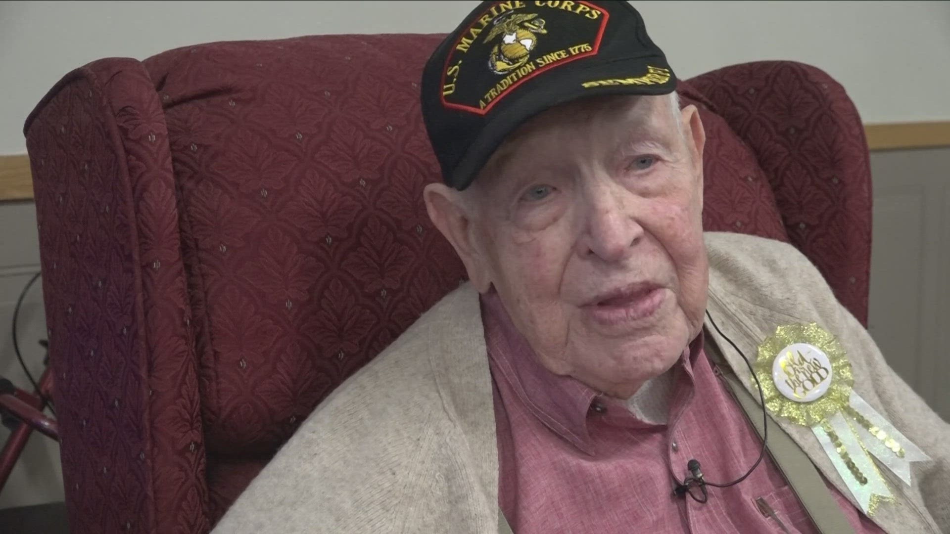 William Gosch, a Marine Corps vet, was presented with eight medals he earned during the war but had never received.