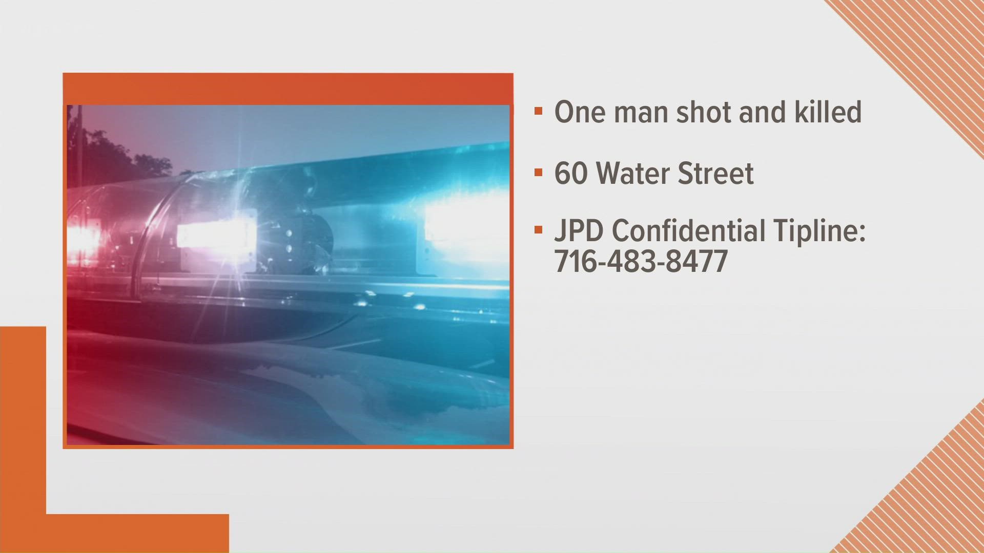 a man was shot ON WATER STREET and tAKEN to U-P-M-C Chautauqua, where he died of his injuries