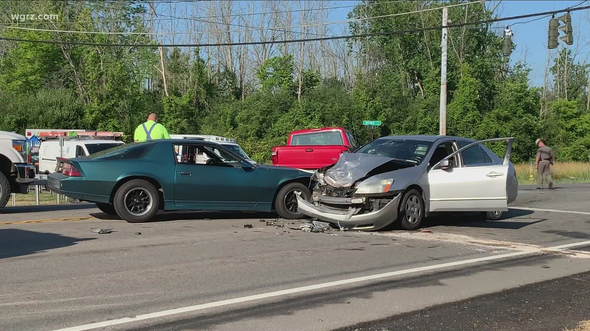 Troopers are investigating a crash where several people were hurt in the town of Wheatfield.