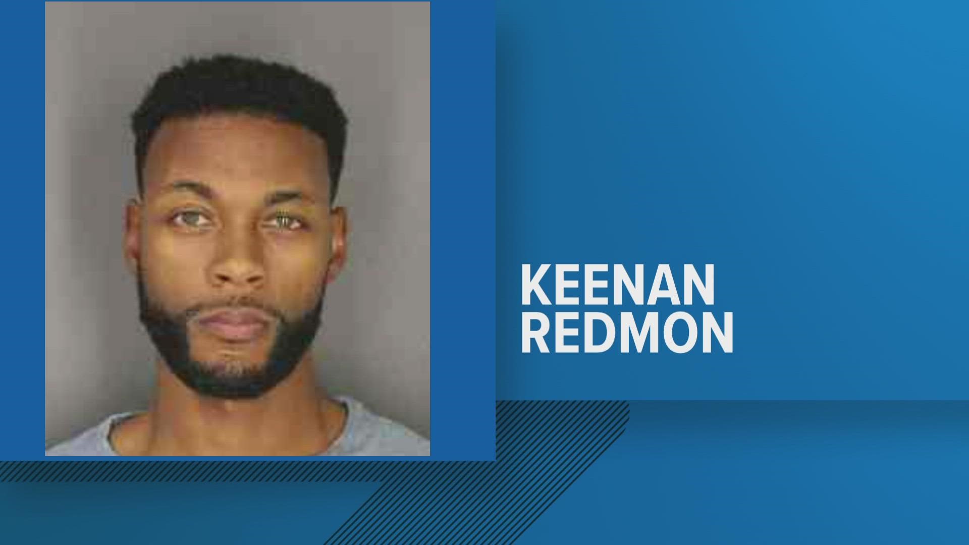 Redmon admitted to misdemeanor assault and menacing for grabbing a woman's neck at a restaurant... and threatening her with a pistol in her home.