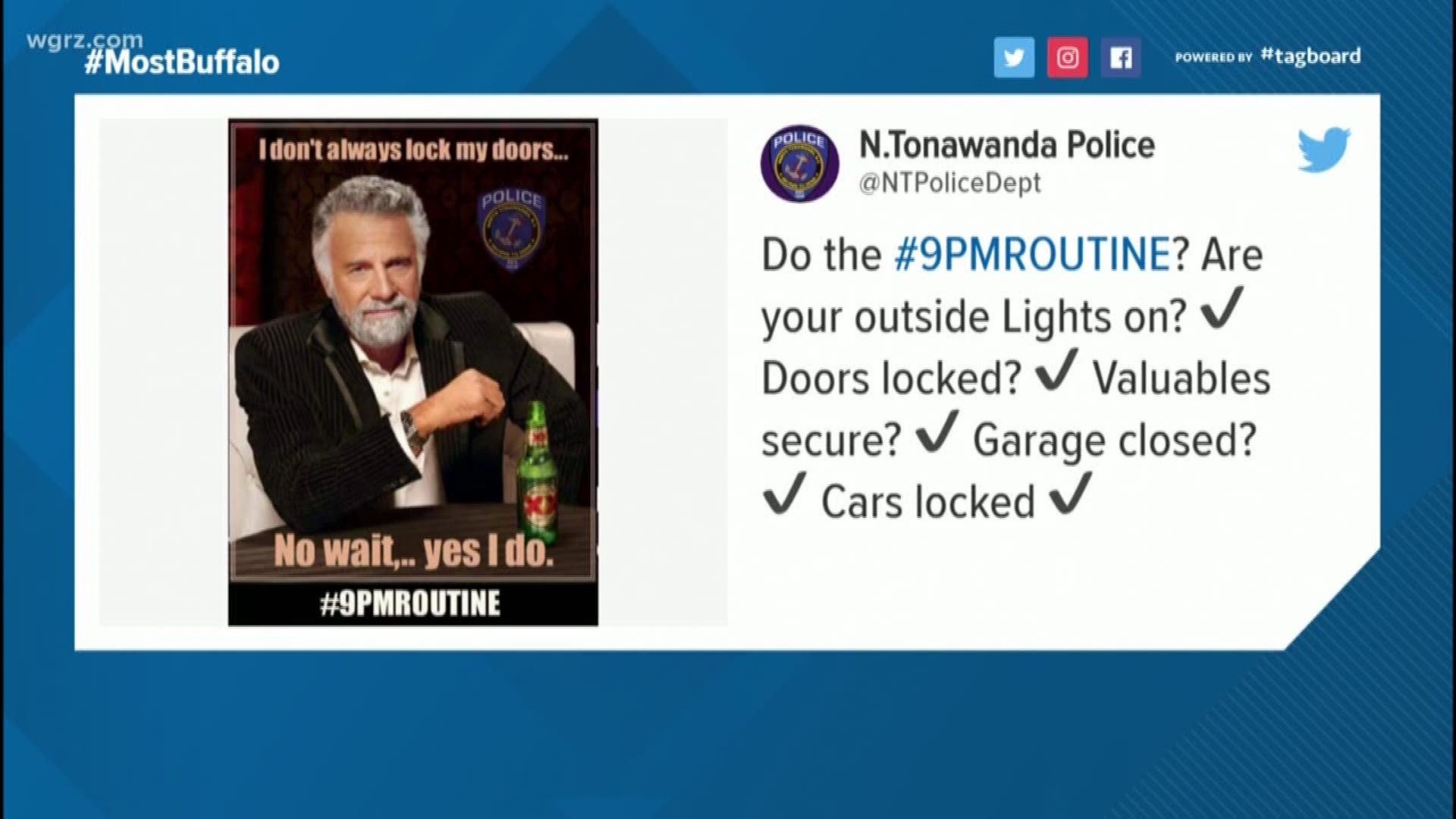 NT Police remind you to lock your car in their nightly routine!