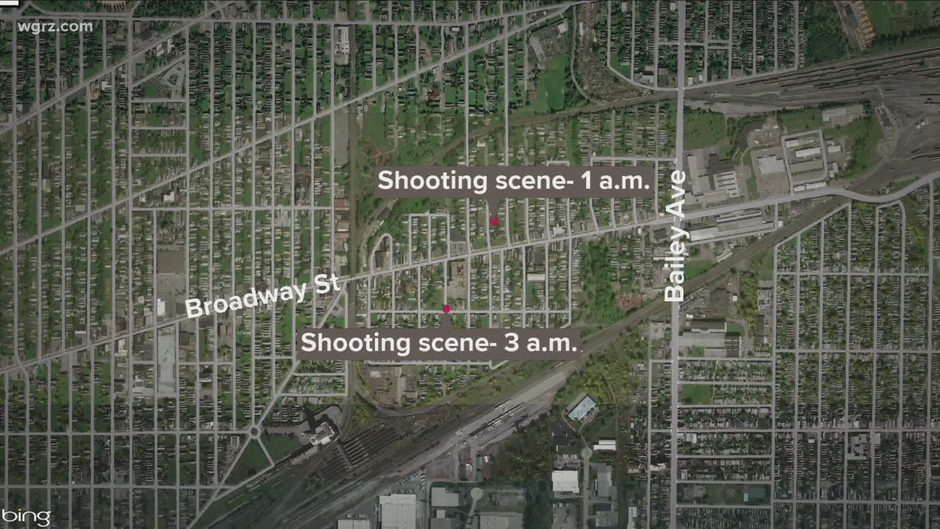 Buffalo Police are investigating two shootings that happened early Wednesday morning.