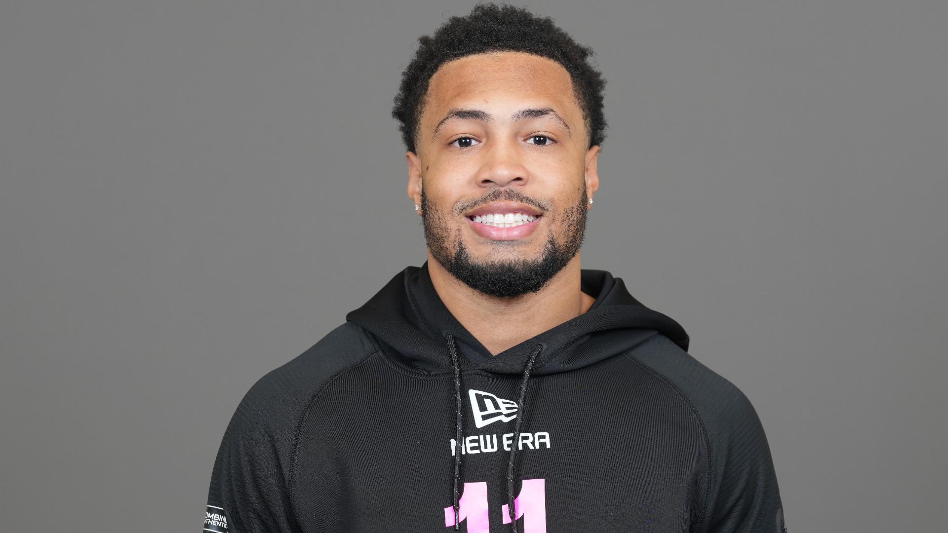 The Buffalo Bills took Ohio State defensive back Jordan Hancock in the fifth round of the NFL Draft on Saturday, April 26, 2025.