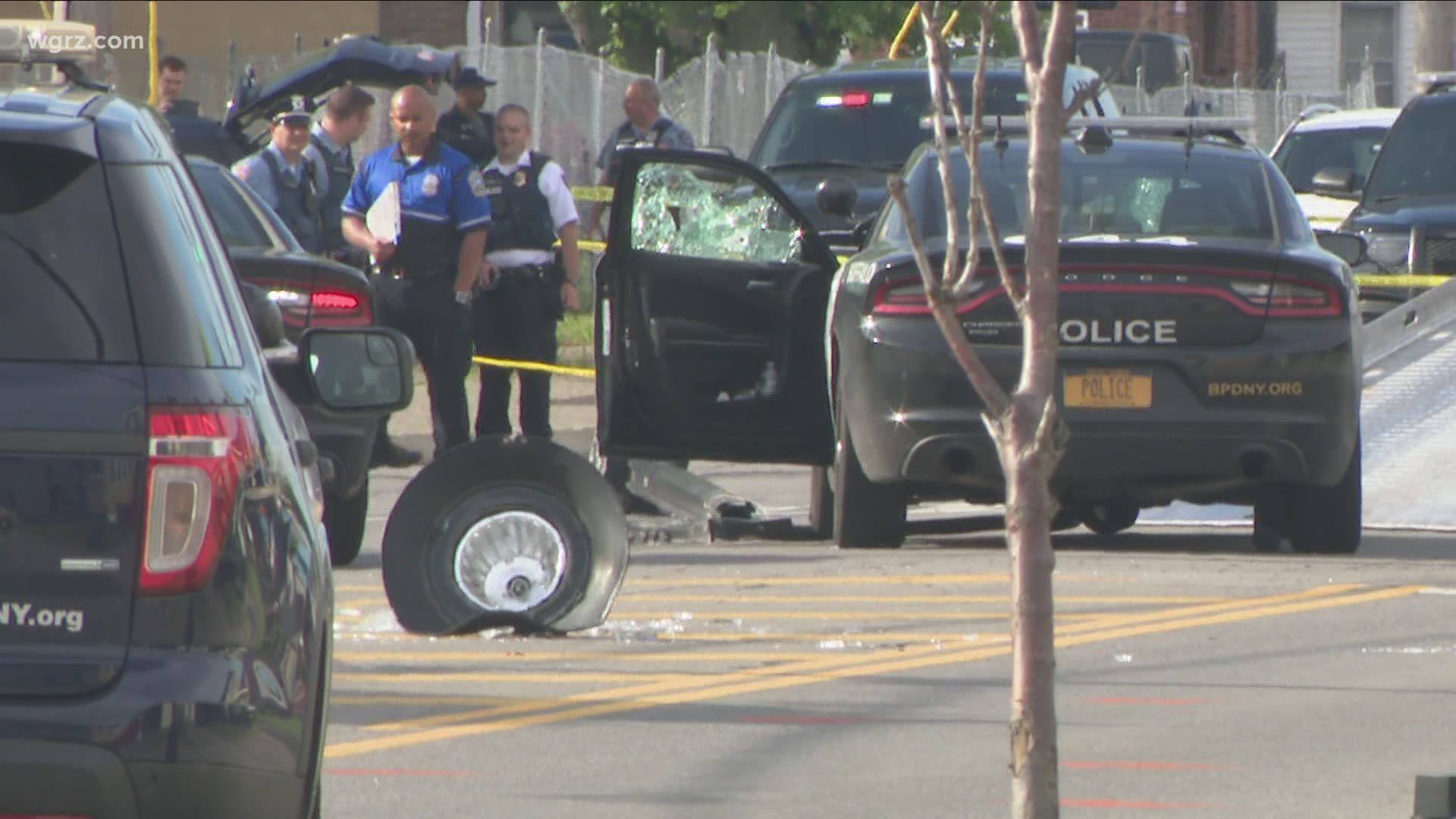 The Erie County district Attorney says a Buffalo police officer is in a drug-induced coma after a police chase and crash yesterday afternoon.