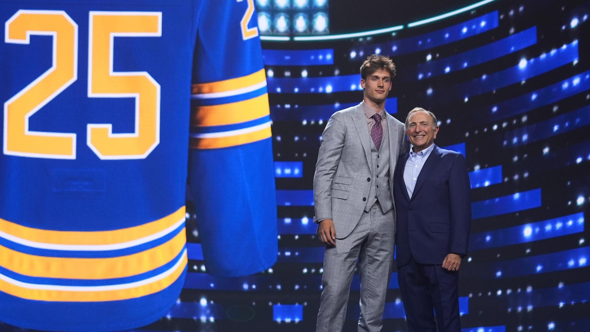Buffalo stayed at No. 9 overall and selected defenseman Radim Mrtka from the Seattle Thunderbirds in the Western Hockey League on Friday night in the NHL Draft.