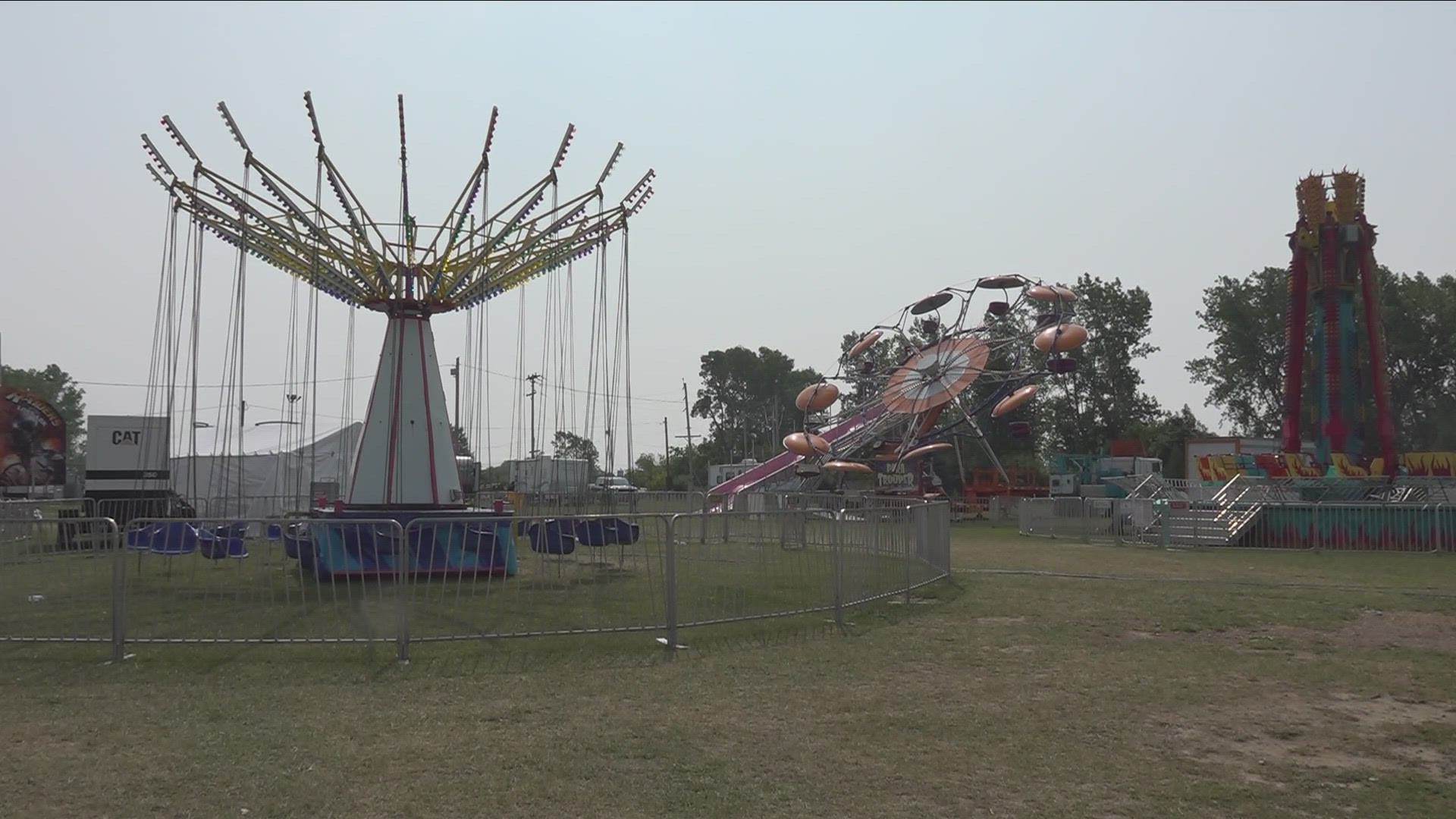 Lots of animals you'd expect to see at the fair including rides, games and Kangaroos!