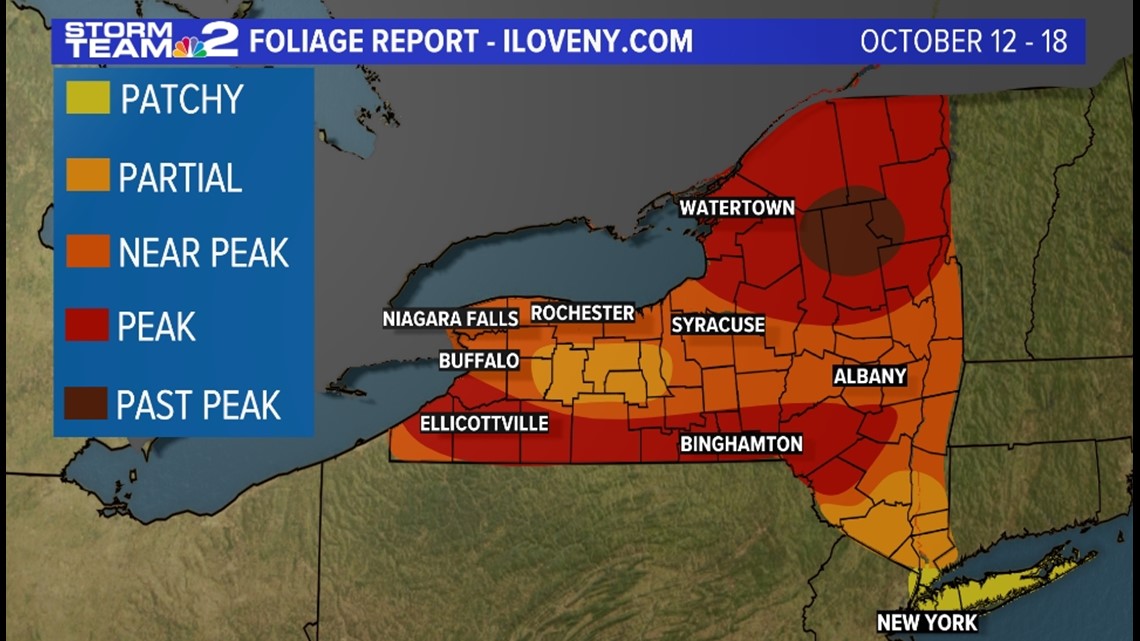 Peak fall colors arrive across upstate New York