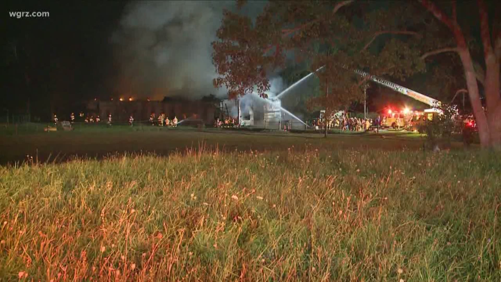 No people were reportedly hurt— the barn is considered a total loss.