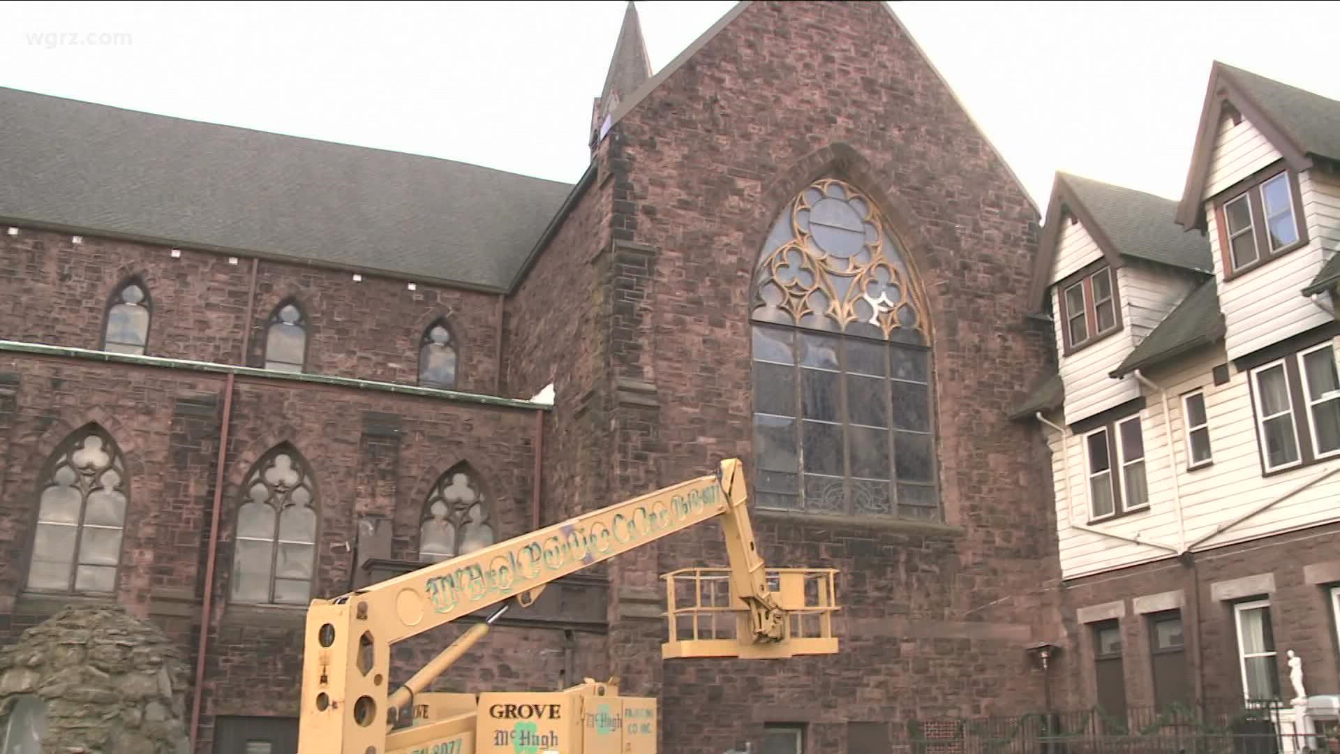 There is an effort underway to restore stained glass windows at Our Lady of Perpetual Help Church in Buffalo's First Ward.