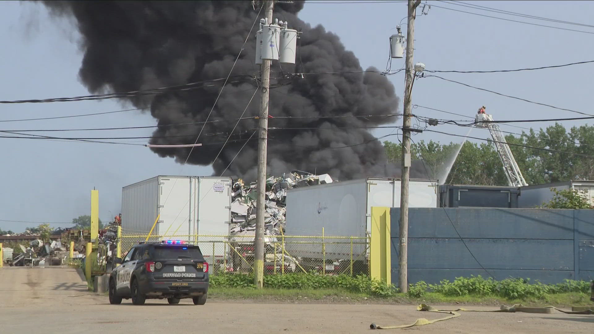 A fire with heavy smoke was reported at Metalico in Buffalo Saturday evening.