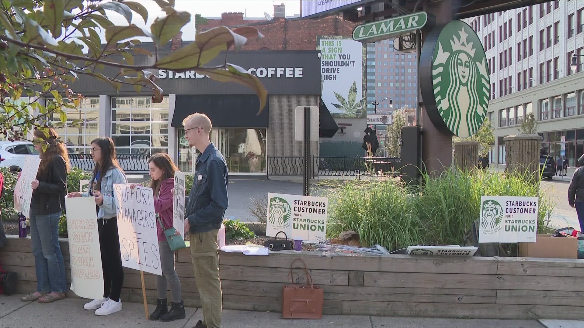 Employees at the Starbucks located at the corner of Delaware and Chippewa have filed a petition to dissolve the union