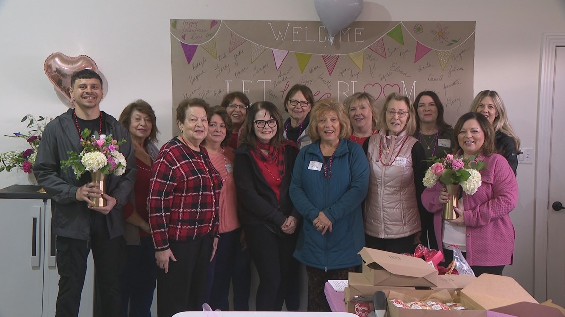 Hearts in Bloom delivers flowers to widows & widowers for Valentine's