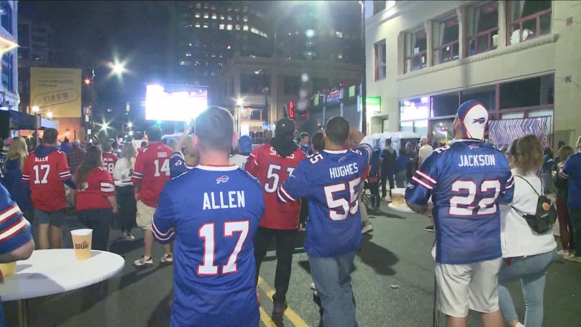 Bills fans gathered on Chippewa Street for the season opener