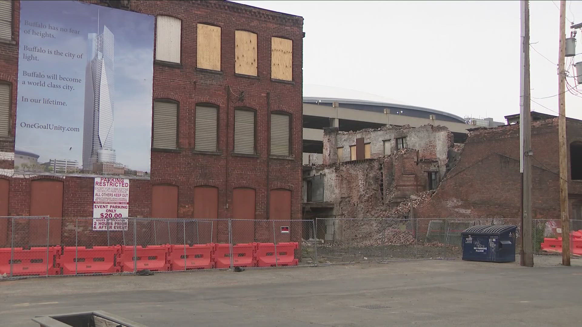 The owner of two Cobblestone district buildings that were built in the mid-1800s has once again requested a demolition permit to tear them down.