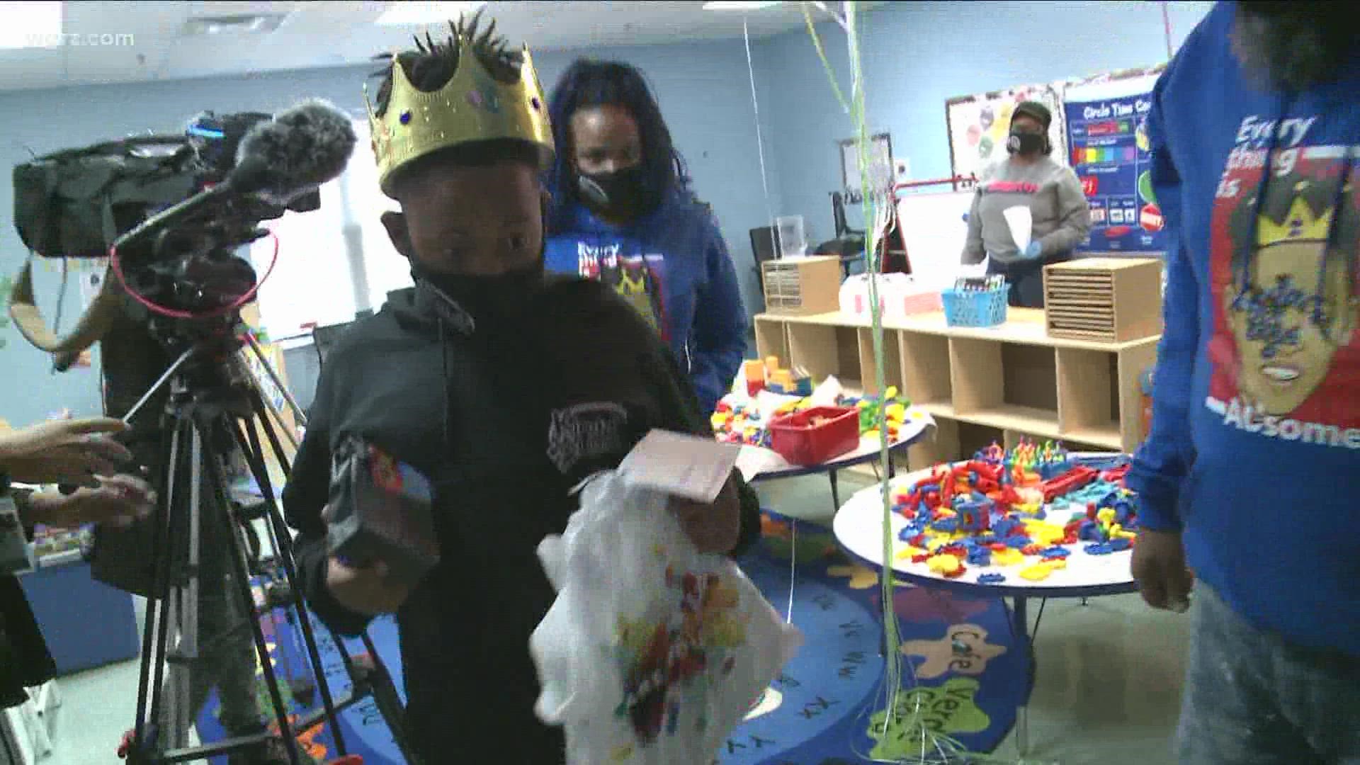 He was able to give out toys for Christmas to other children with autism. Donte Naylor is known for going beyond the limit and that's what happened Saturday.