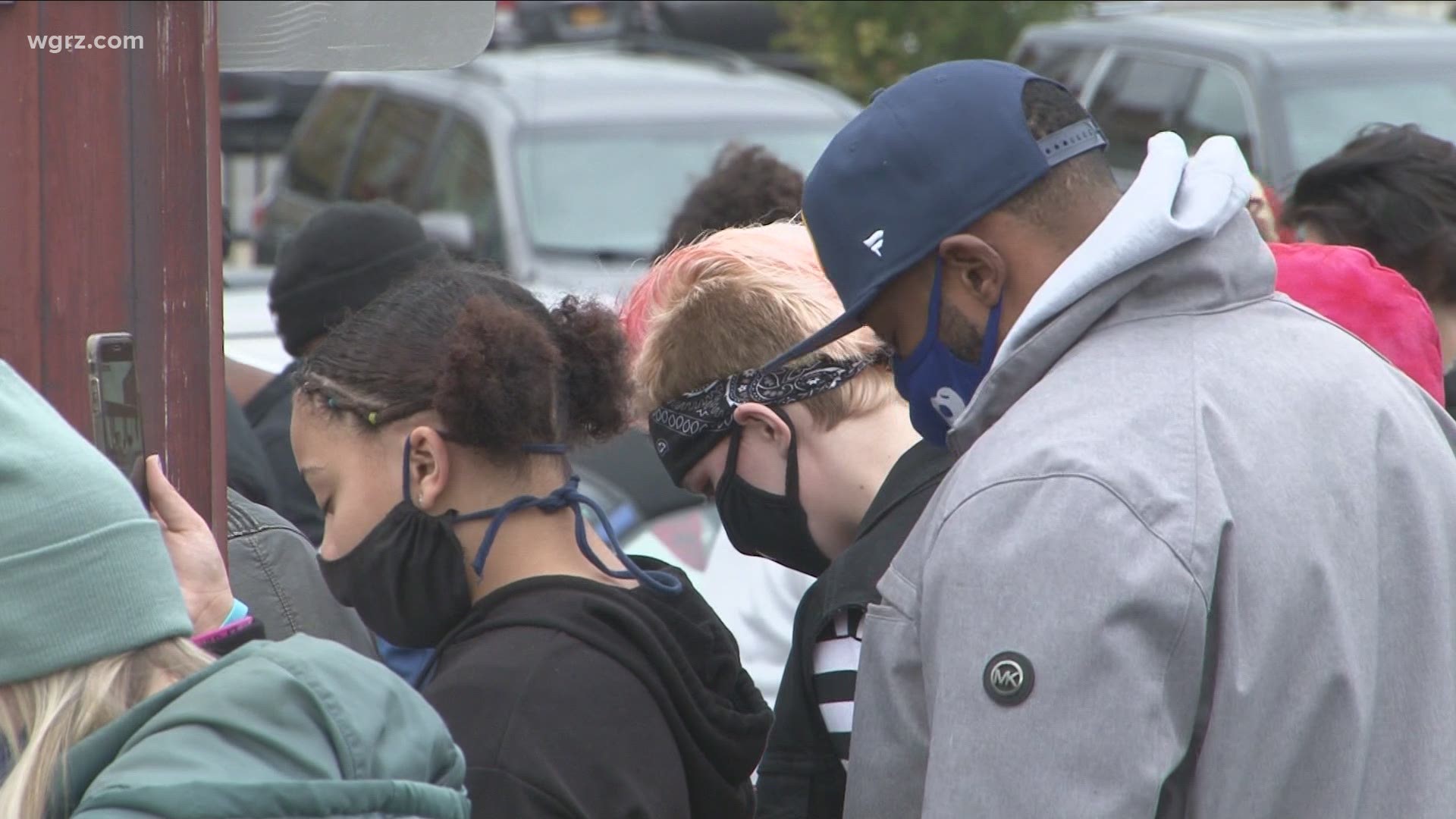 After 6 people were shot in Lockport this weekend and a young girl was killed, neighbors came together tonight to remember a life and call for an end to the violence