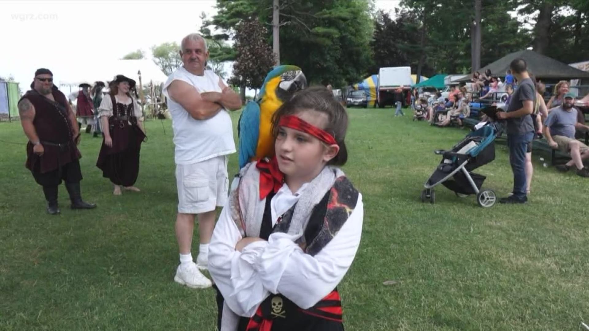 Olcott is having its annual Pirate Festival. The festival includes bounce houses for the kids, live pirate shows, music and more.