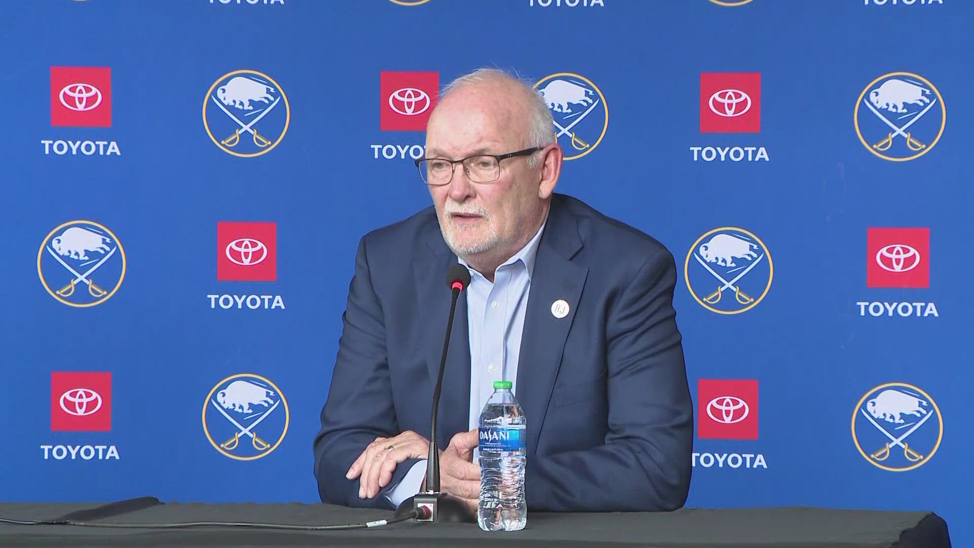 Buffalo Sabres owner Terry Pegula welcomed back Lindy Ruff as the 'new' head coach of the team.