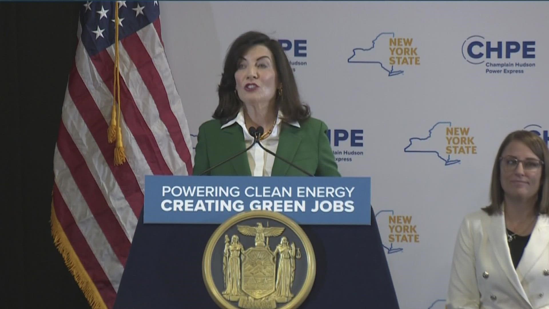 Governor Hochul said a big motivator for moving towards clean energy was climate change and extreme weather