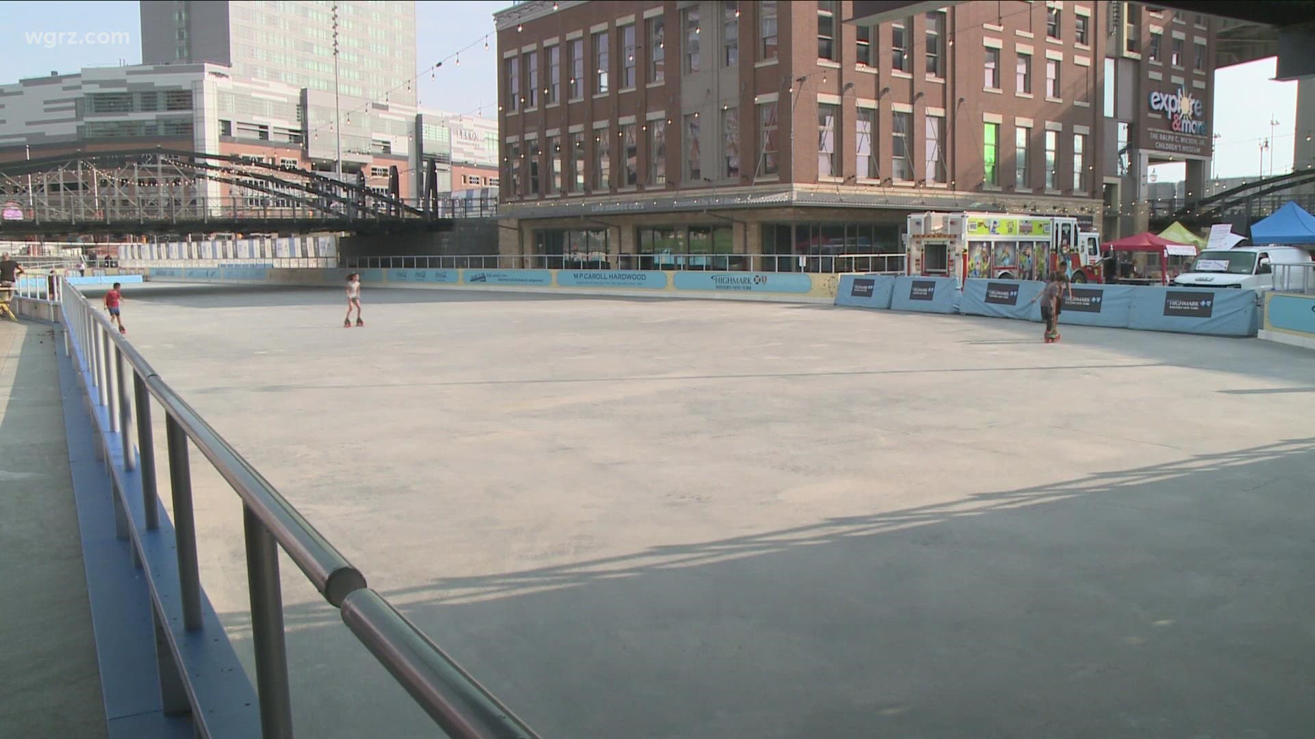 Last weekend for roller rink festivities at Canalside
